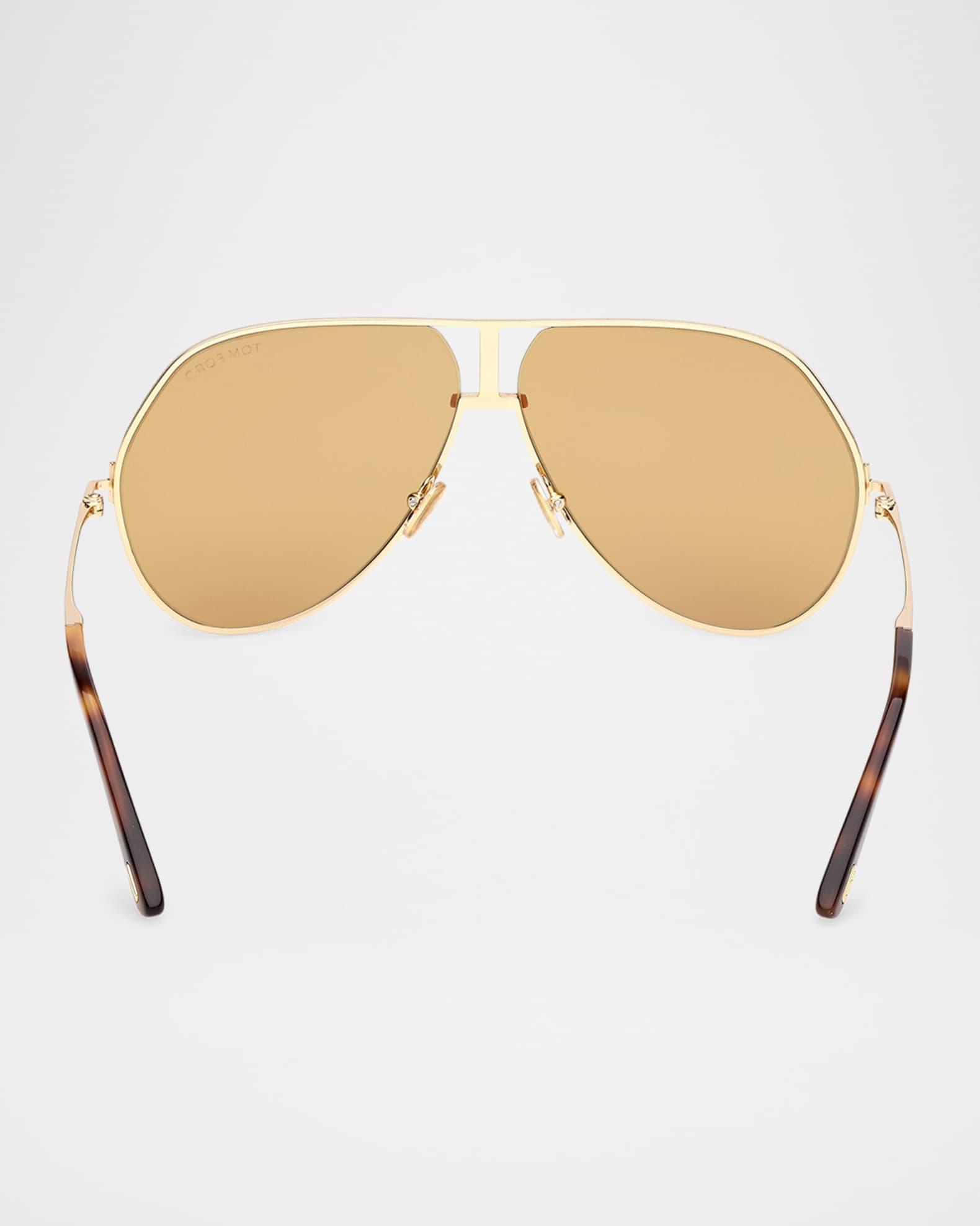 Men's Rickie-02 Metal Aviator Sunglasses Product Image
