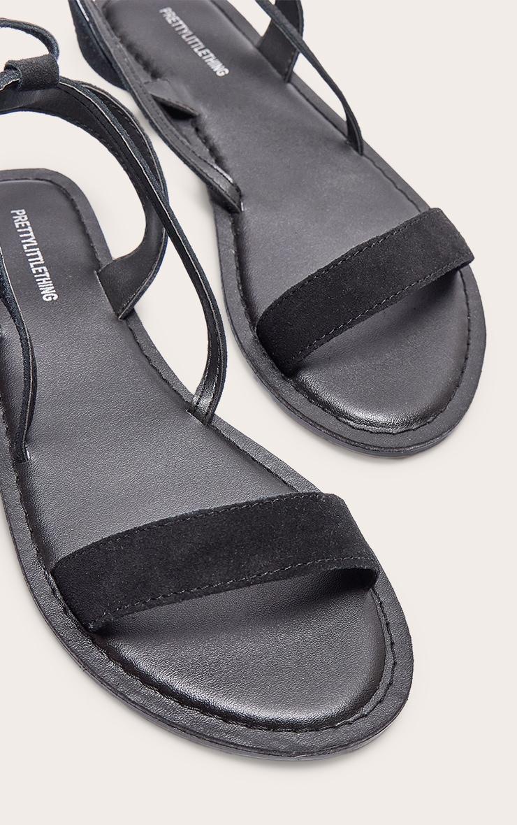 Black Basic Leather Sandal Product Image