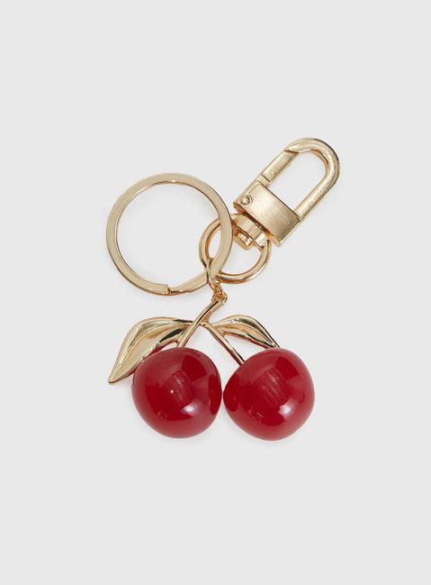 Cherry Berry Key Chain Gold Product Image