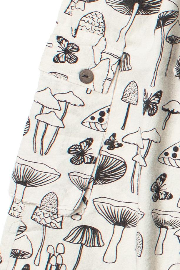Black & White Mushroom Print Joggers Product Image
