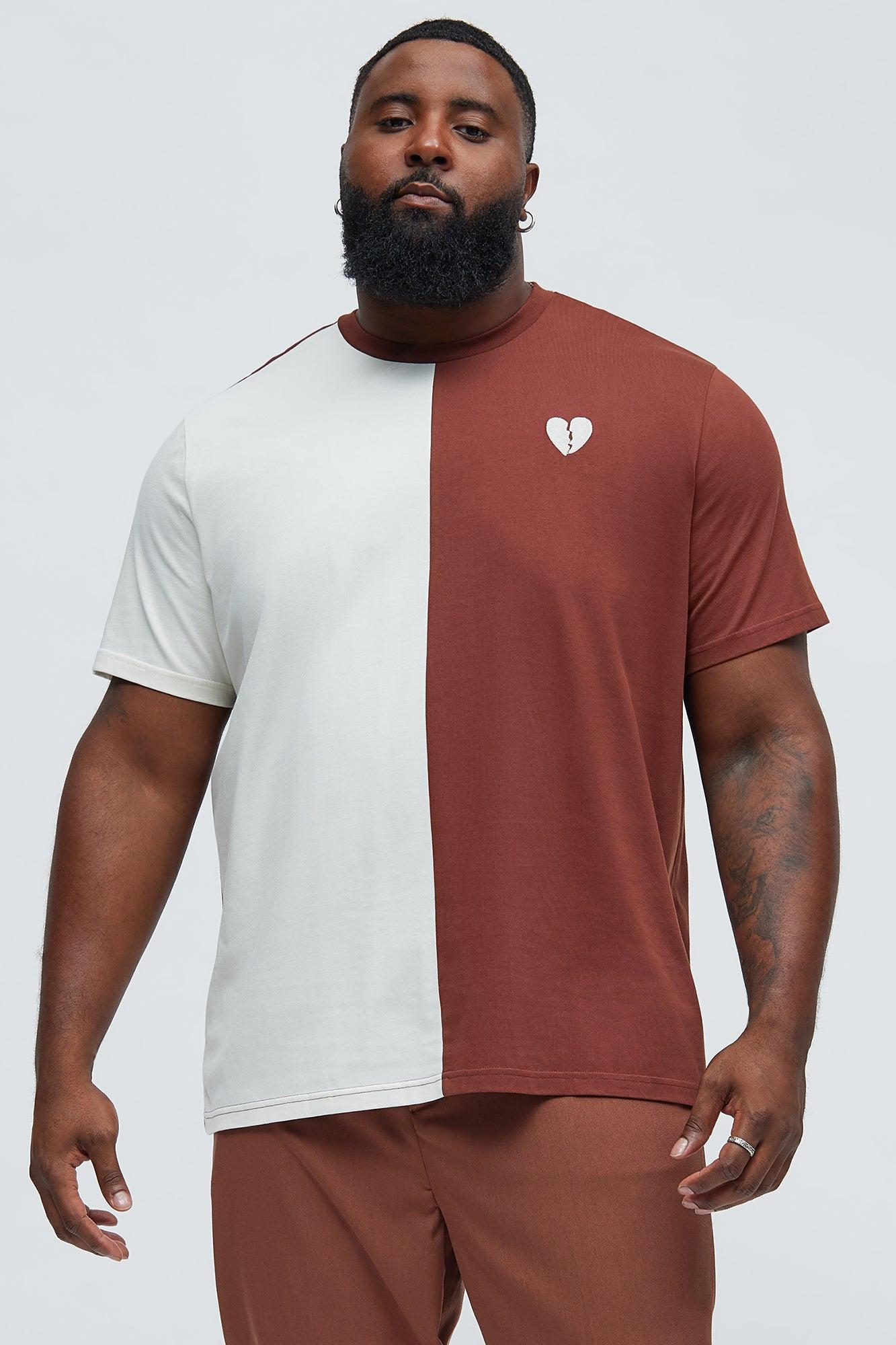 Heart Break Short Sleeve Tee - Rust/combo Product Image