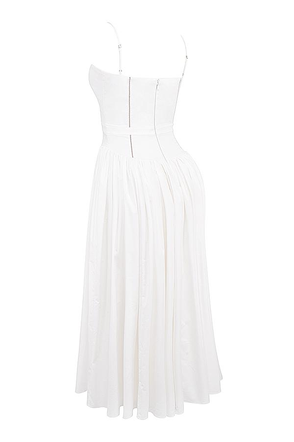 Ysabella  white cotton maxi sundress Product Image
