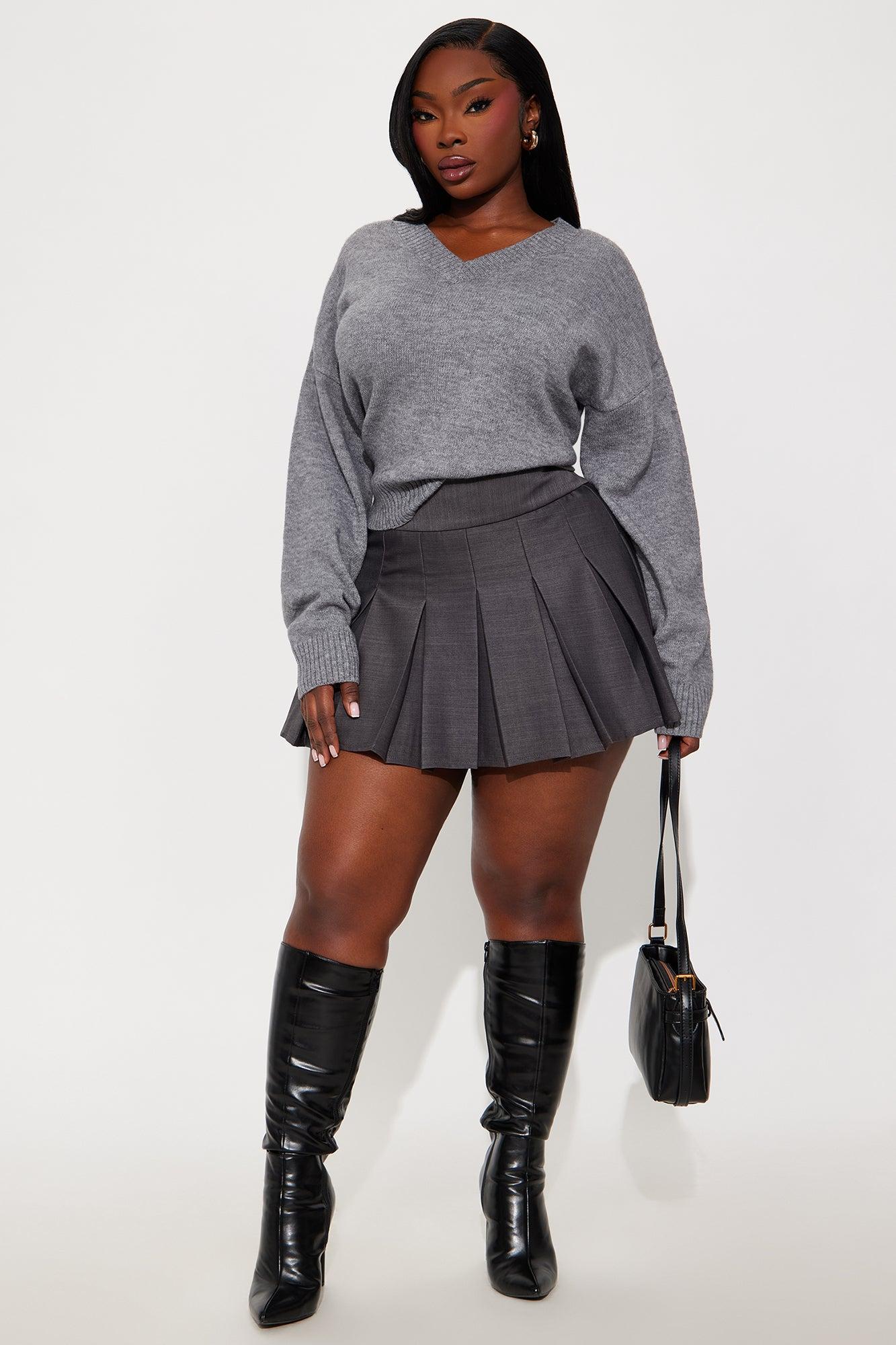 The Everyday Sweater - Charcoal Female Product Image
