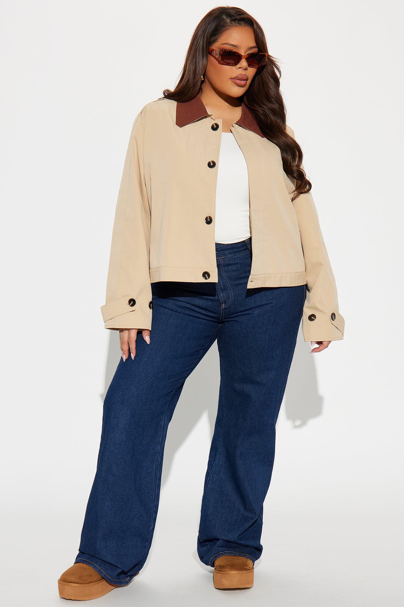 Asking Questions Barn Jacket - Khaki/combo Female Product Image