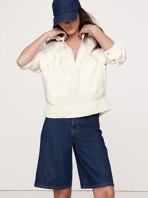 Oversized Viscose-Linen Popover Product Image