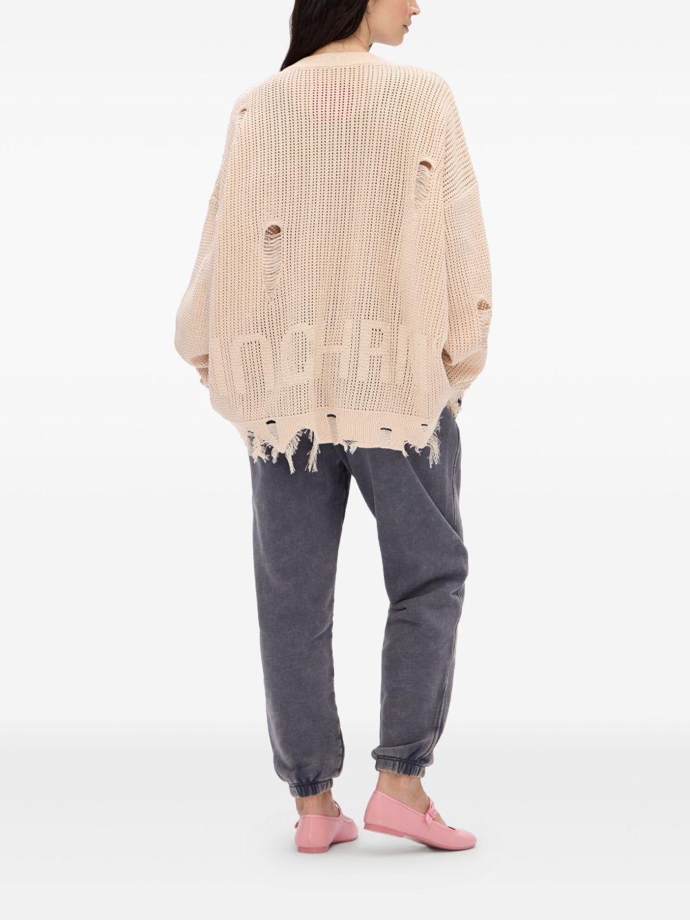 distressed round-neck sweater Product Image