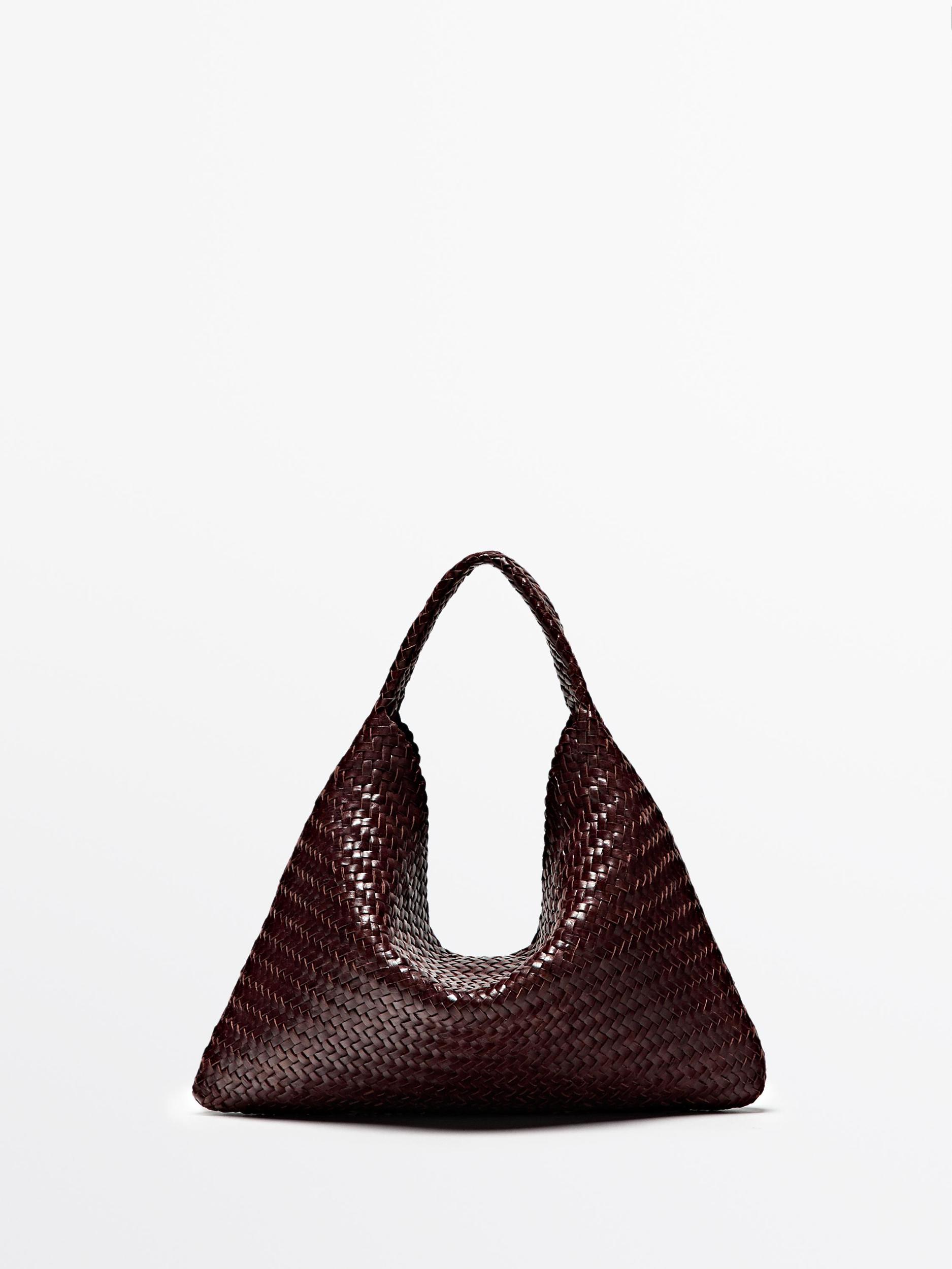 Braided nappa leather shopper bag Product Image