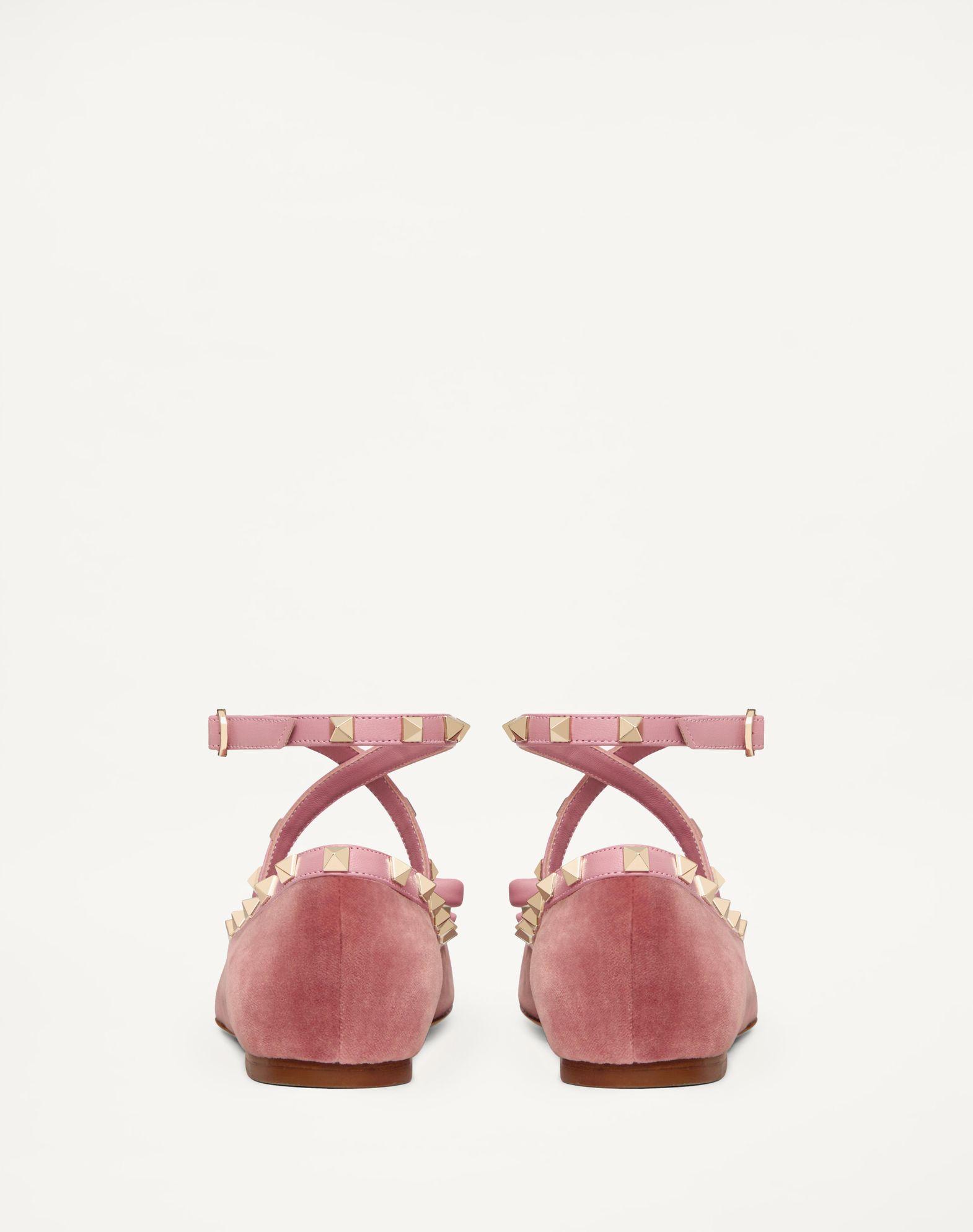 Rockstud Velvet Ballerina Product Image