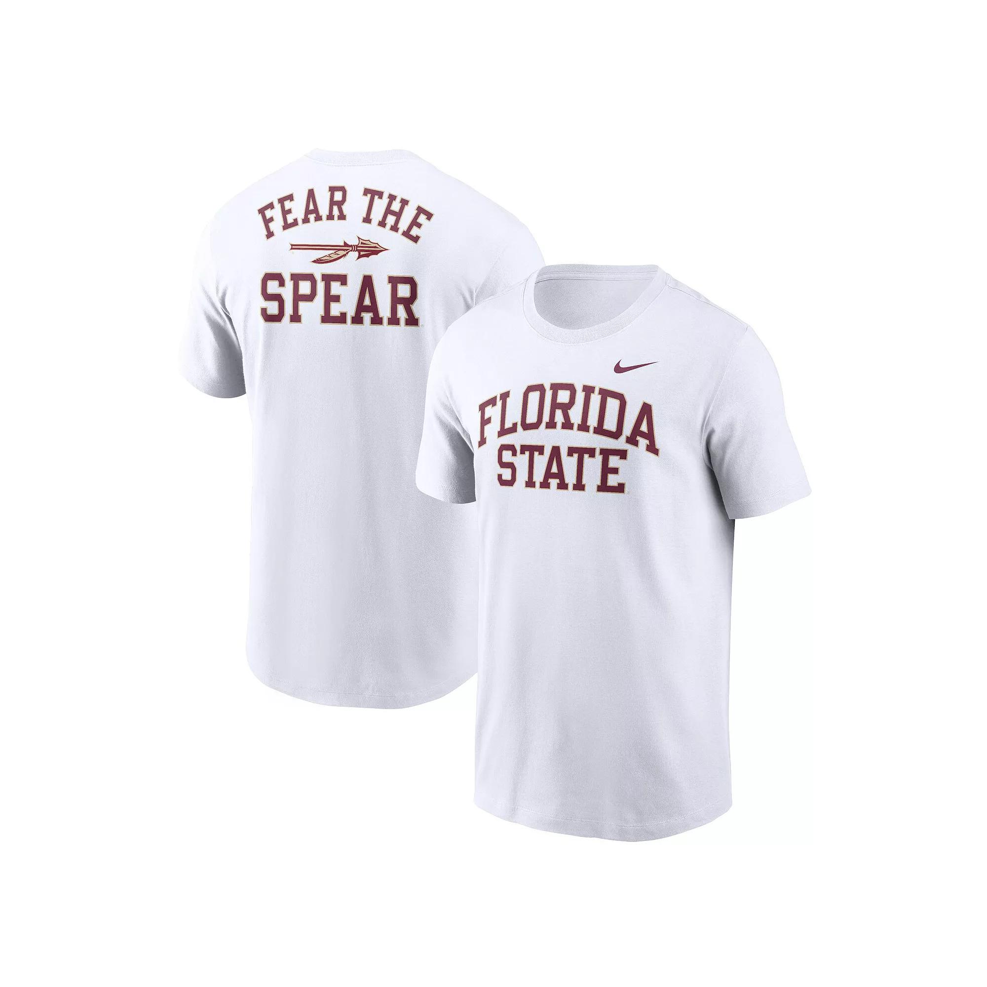 Men's Nike White Florida State Seminoles Blitz 2-Hit T-Shirt, Size: Medium Product Image