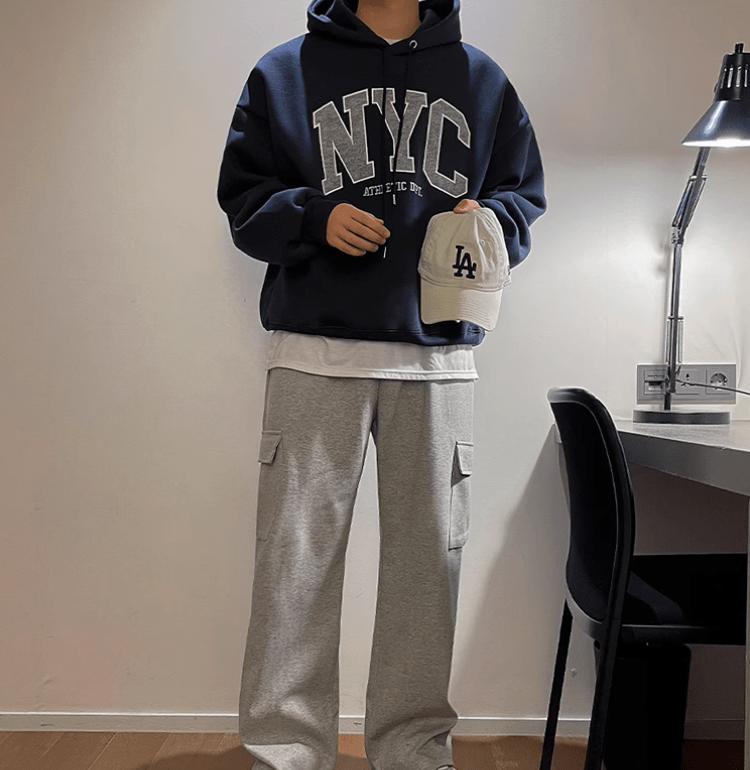 RT No. 10955 EMBROIDERED NYC PULLOVER HOODIE Product Image