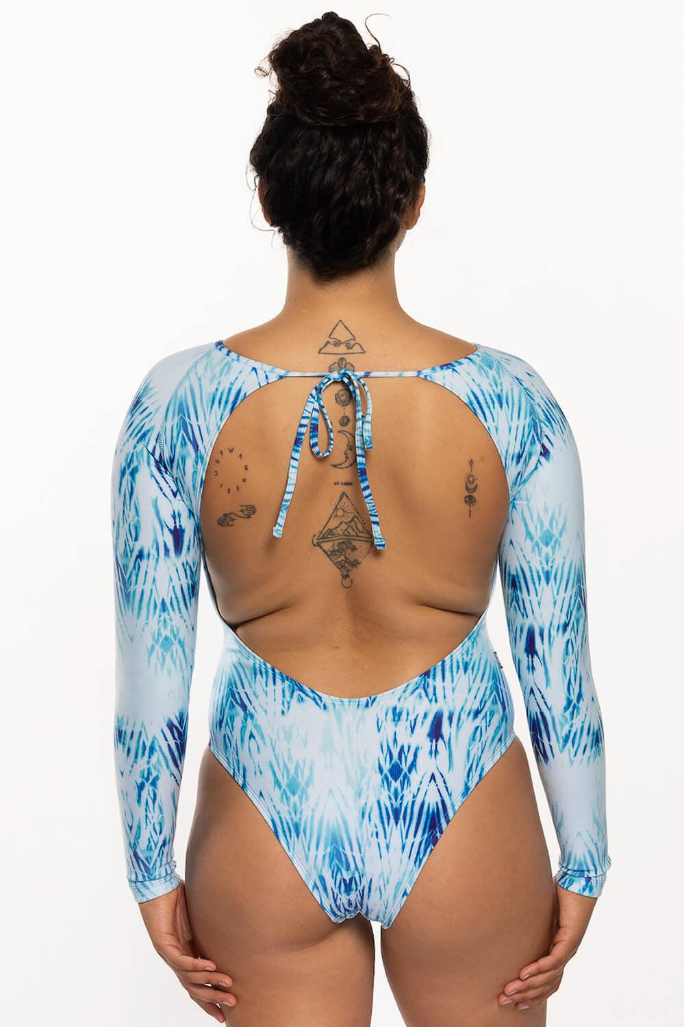 Lennon Long Sleeve Surf One Piece - Atoll Female Product Image