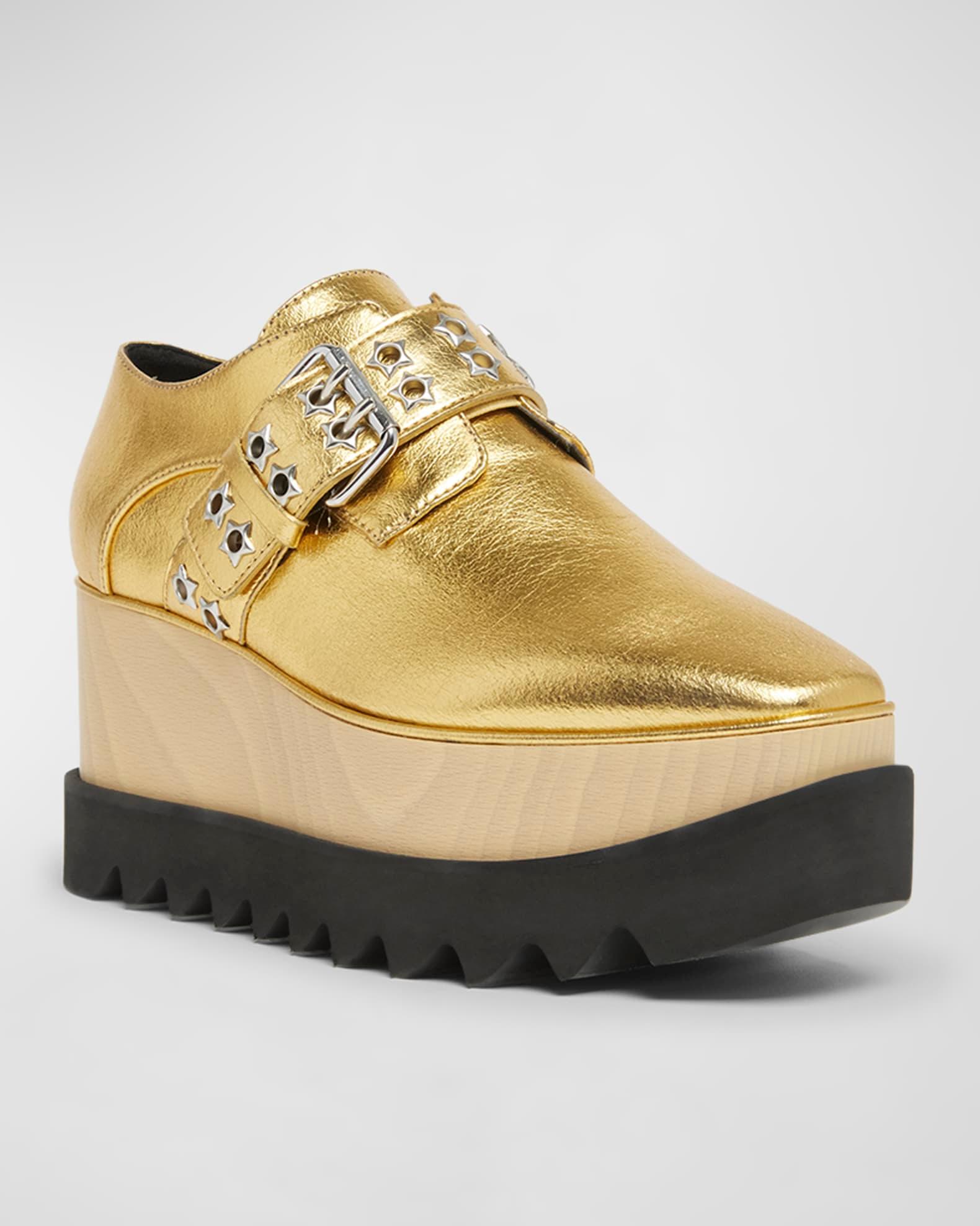Elyse Metallic Buckle Platform Sneakers Product Image