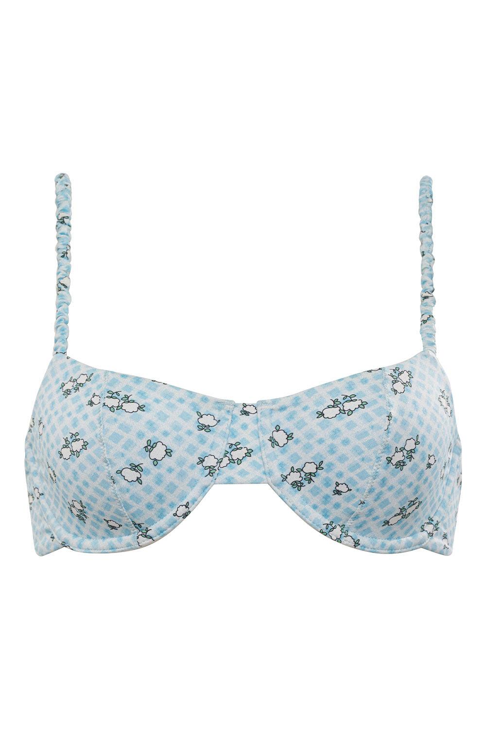 Pam Gingham Underwire Bikini Top - Posie Product Image