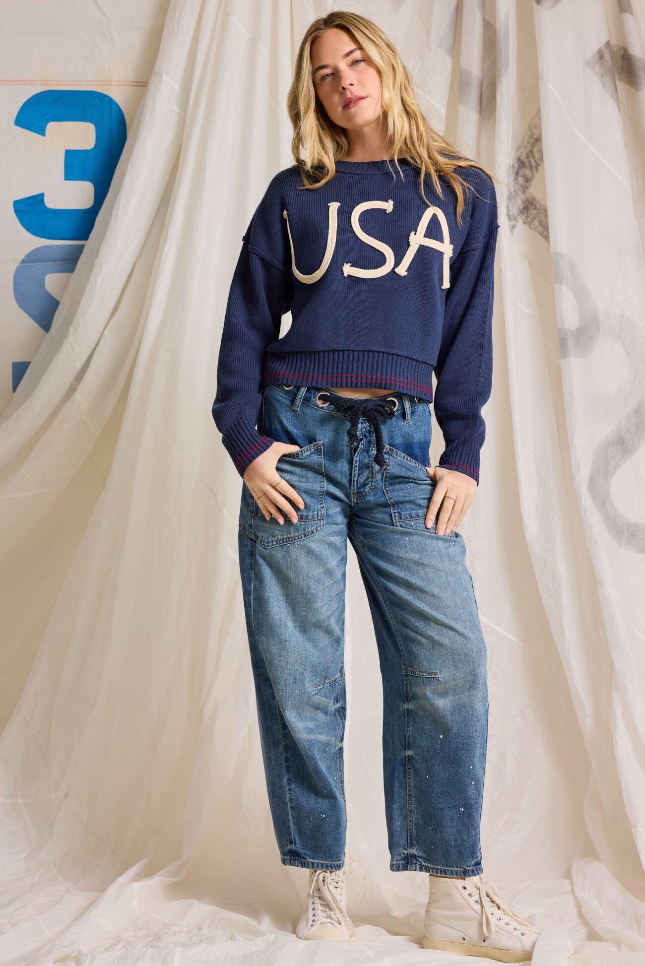 USA Braid Sweater Product Image