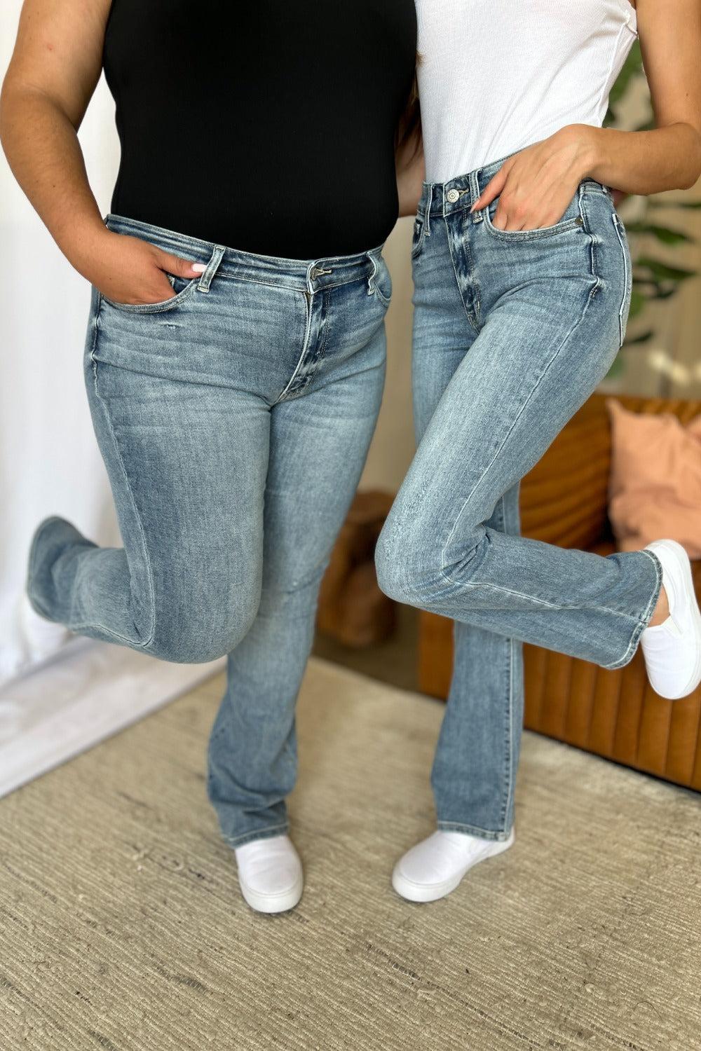 Renae Mid-Rise Nondistressed Bootcut Judy Blue Jeans - ONLINE EXCLUSIVE! Product Image