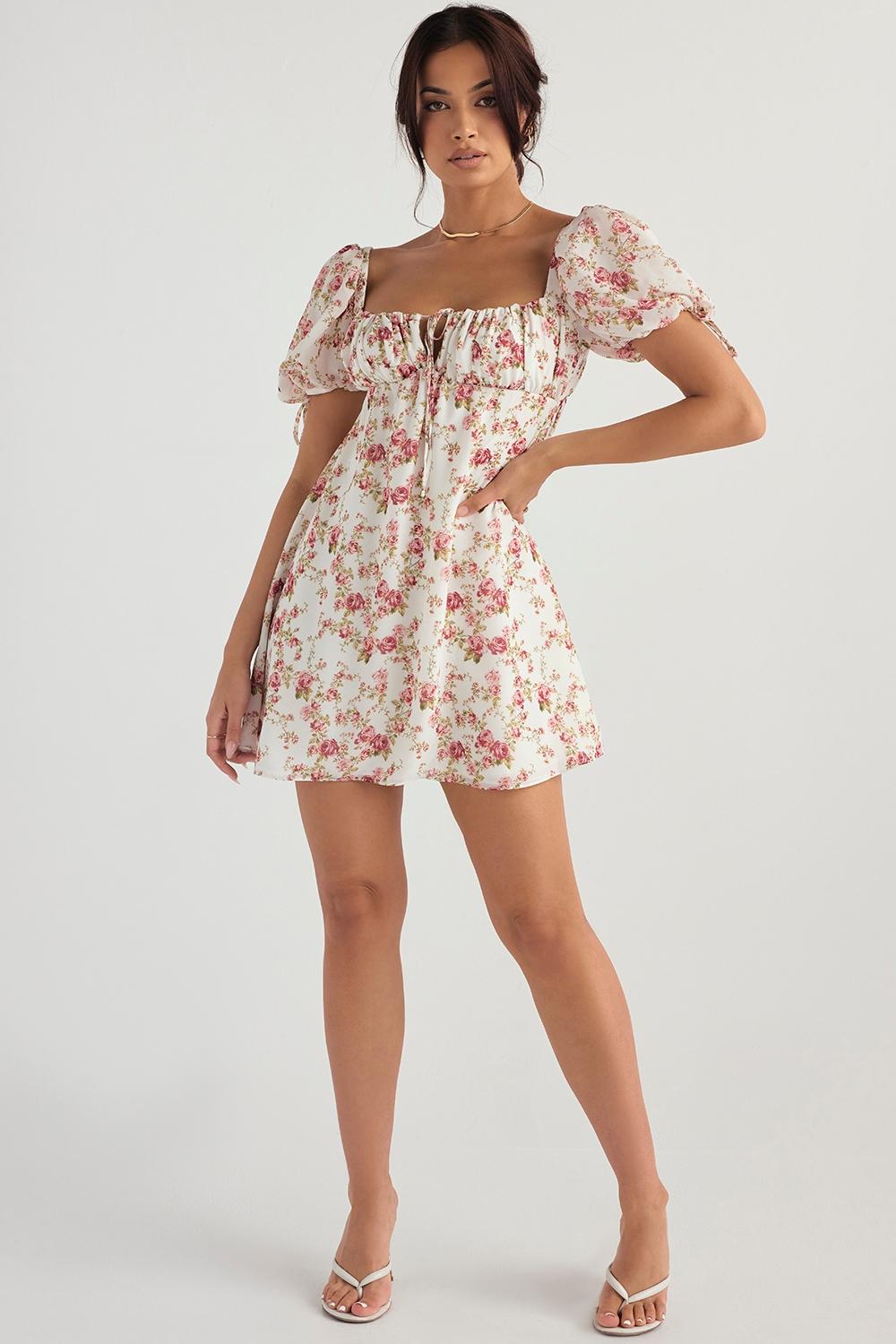 Princess  rose print mini dress - sale Product Image
