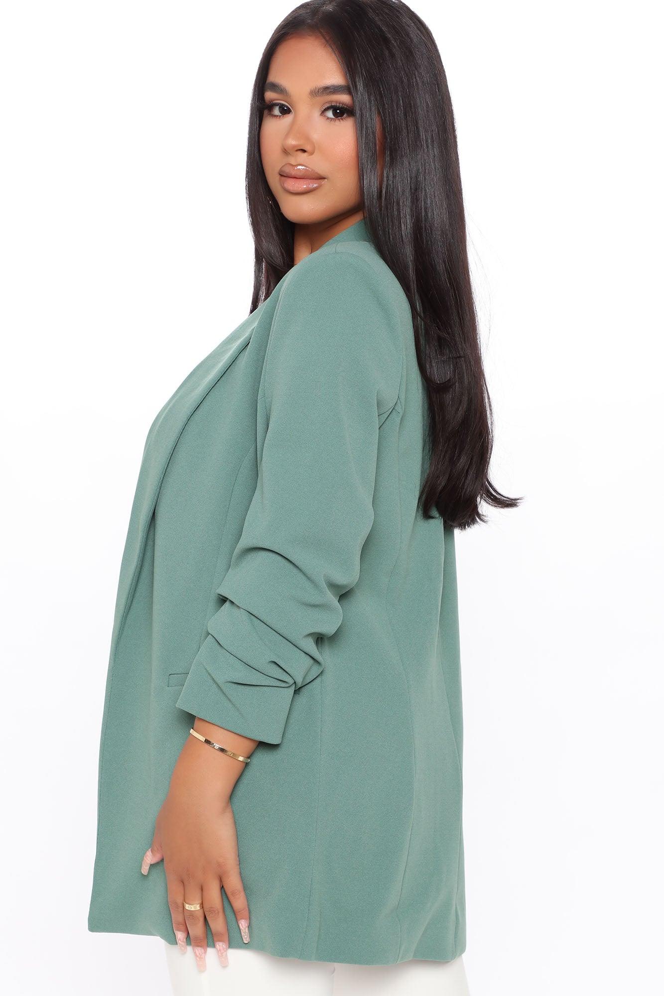 The Celine Blazer - Sage Product Image