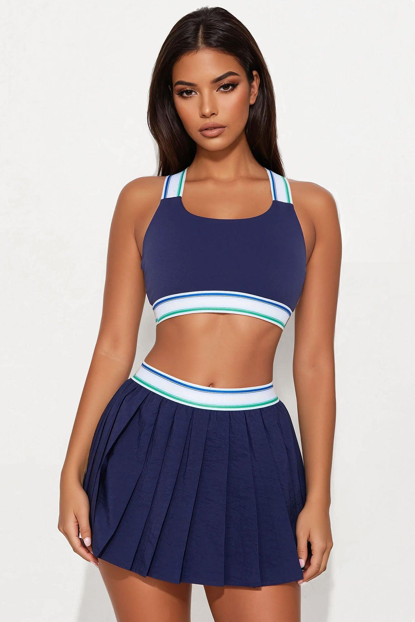 Phoebe Active Skirt Set - Midnight Blue Product Image