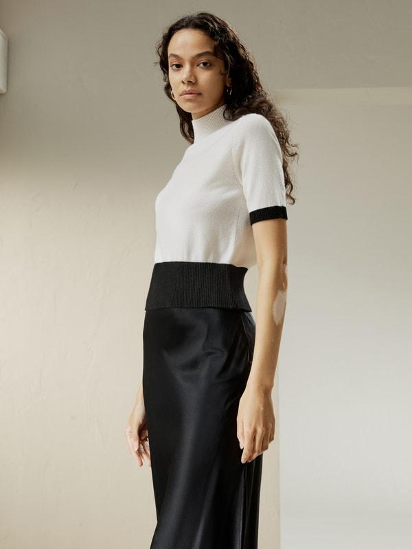 Gemini Mock Neck Cashmere Shirt Product Image