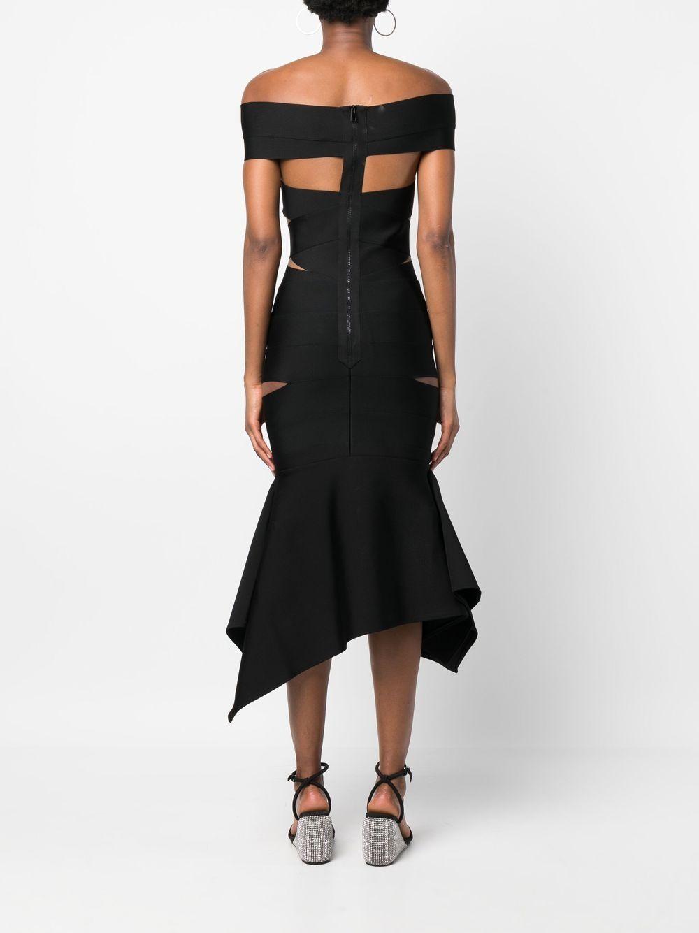 cut-out off-shoulder dress Product Image