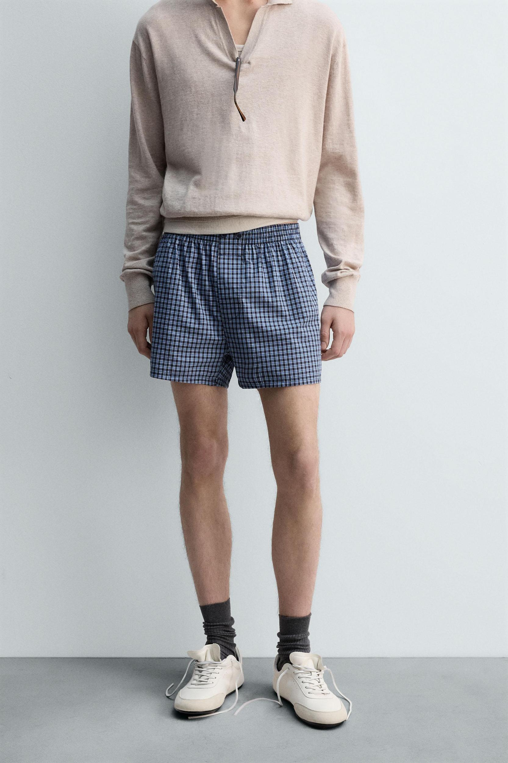 LIMITED EDITION CHECKERED POPLIN BOXERS Product Image