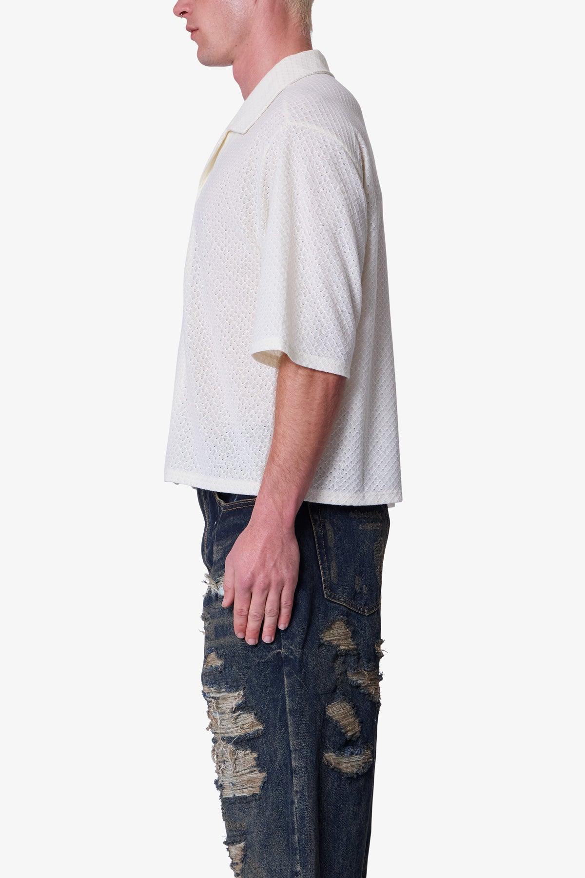 Diamond Knit Shirt - Off White Product Image