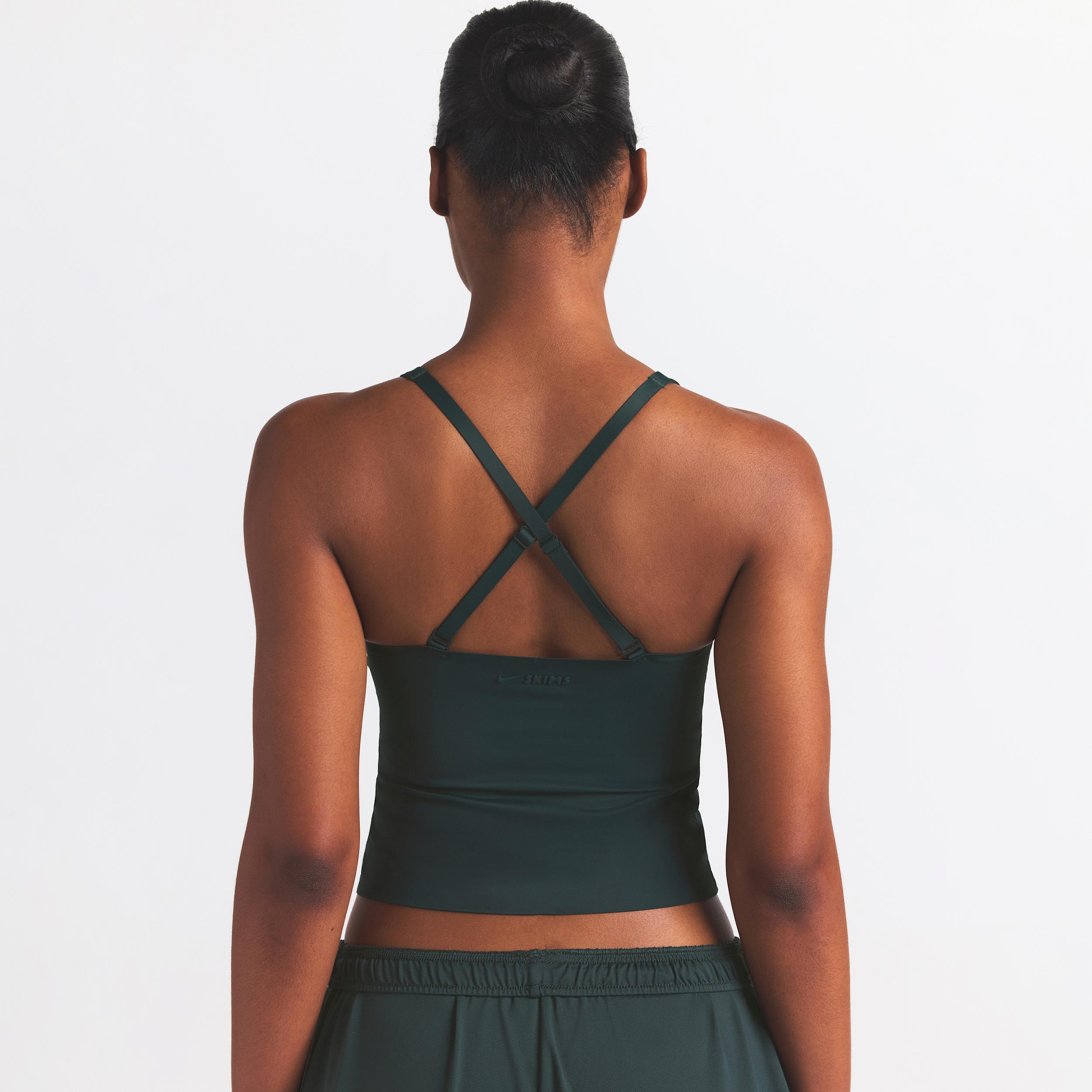 Nike Womens SKIMS Shine V-Neck Tank Top | SLSLS8621W-DKT Product Image