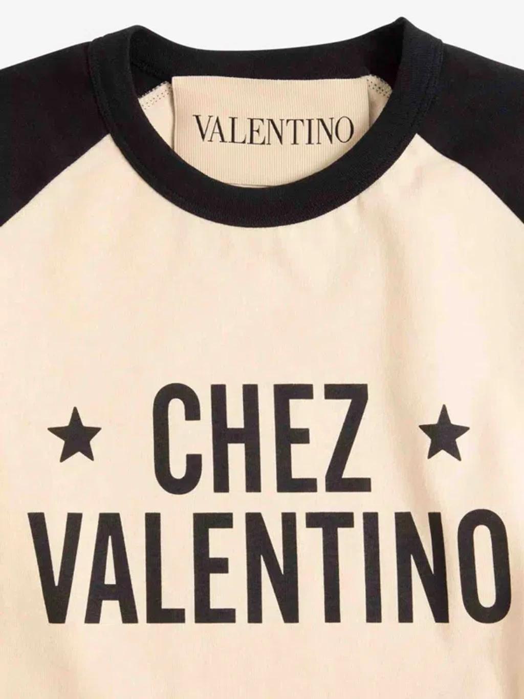 VALENTINO Chez Logo T-shirt In Neutral Product Image