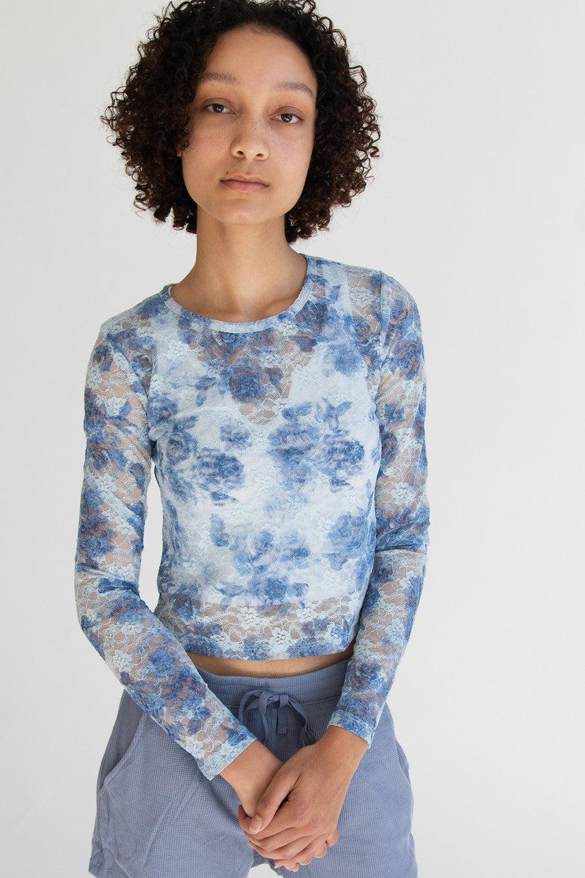 Floral Printed Lace Top Product Image