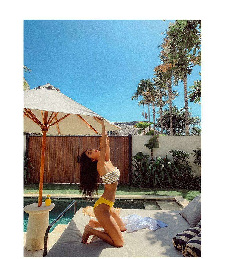 Strapless Striped Bikini Set Product Image