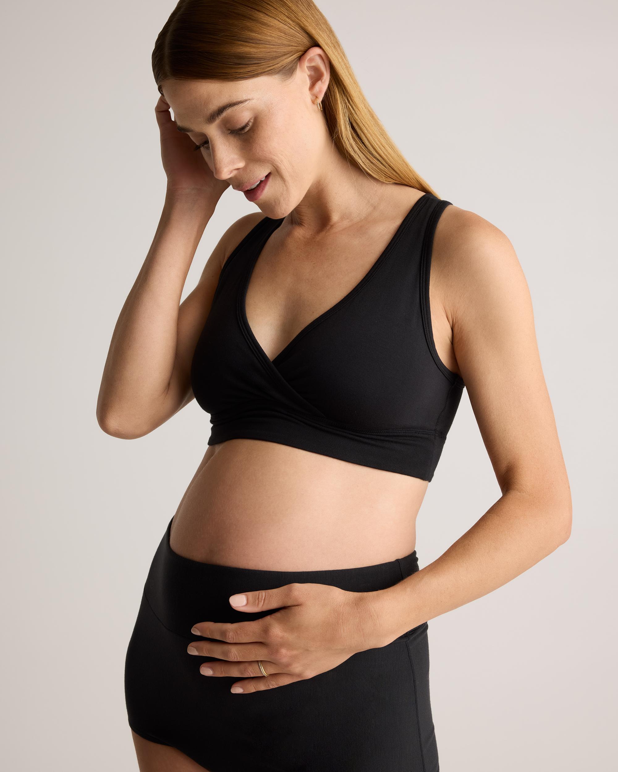 Quince | Women's Micromodal Crossover Maternity & Postpartum Bralette Size XS Product Image