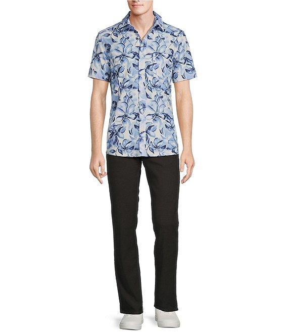 Rowm Rec + Relax Short Sleeve Performance Watercolor Print Shirt Product Image