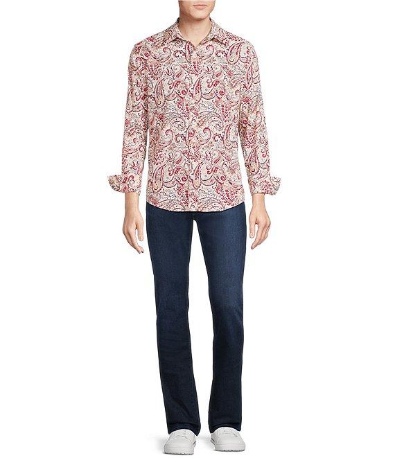 Cremieux Premium Denim Classic Paisley Long Sleeve Woven Shirt Product Image