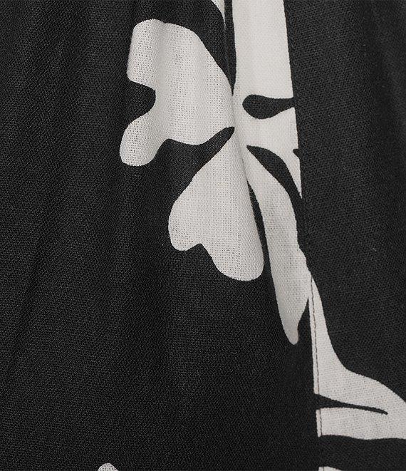 Marella Coordinating Linen Blend Elastic Back Wide Leg Trouser Pants Product Image