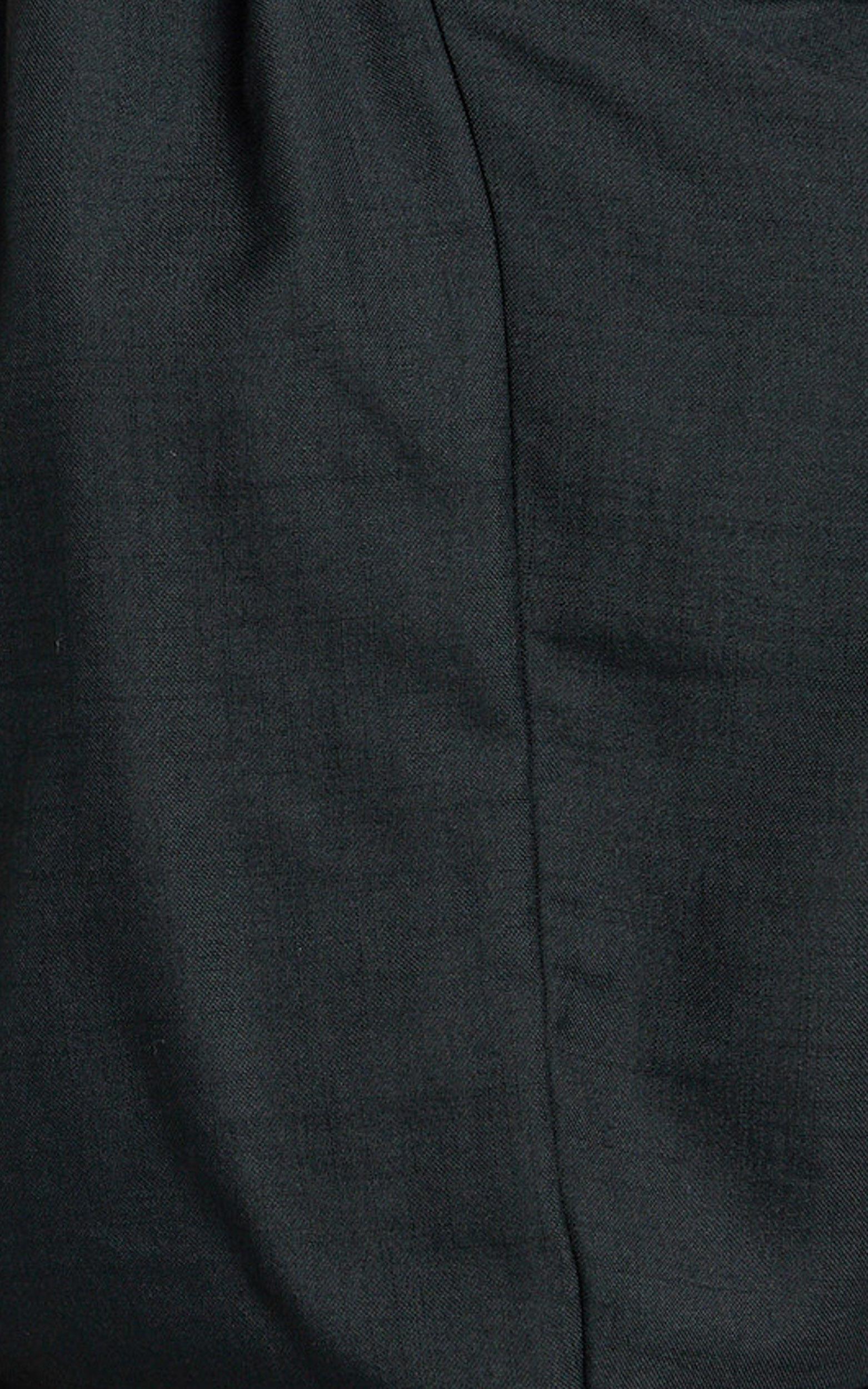 Bobbi Top - Linen Look Knot Detail One Shoulder Top in Black Product Image