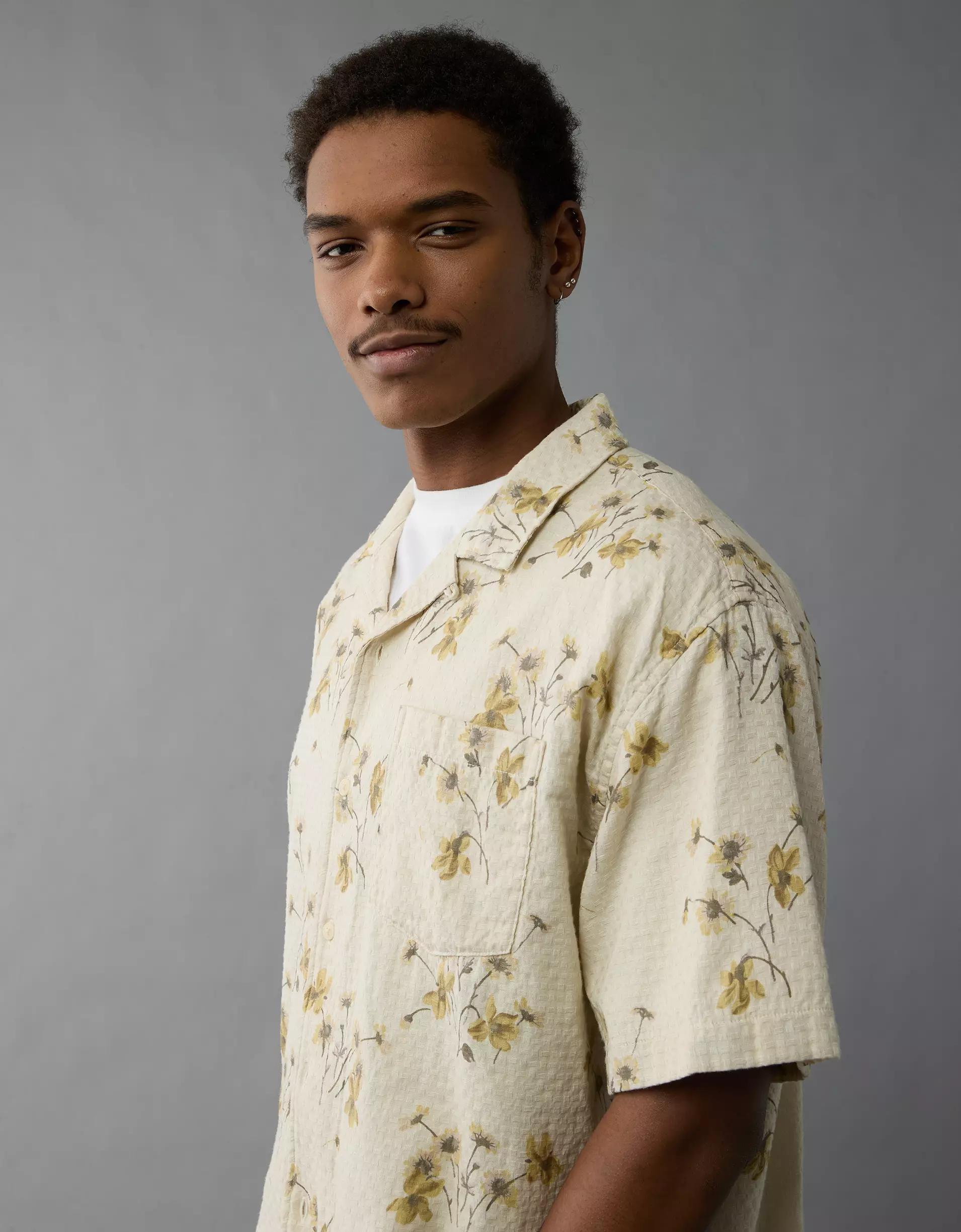 AE Poolside Floral Button-Up Shirt Product Image