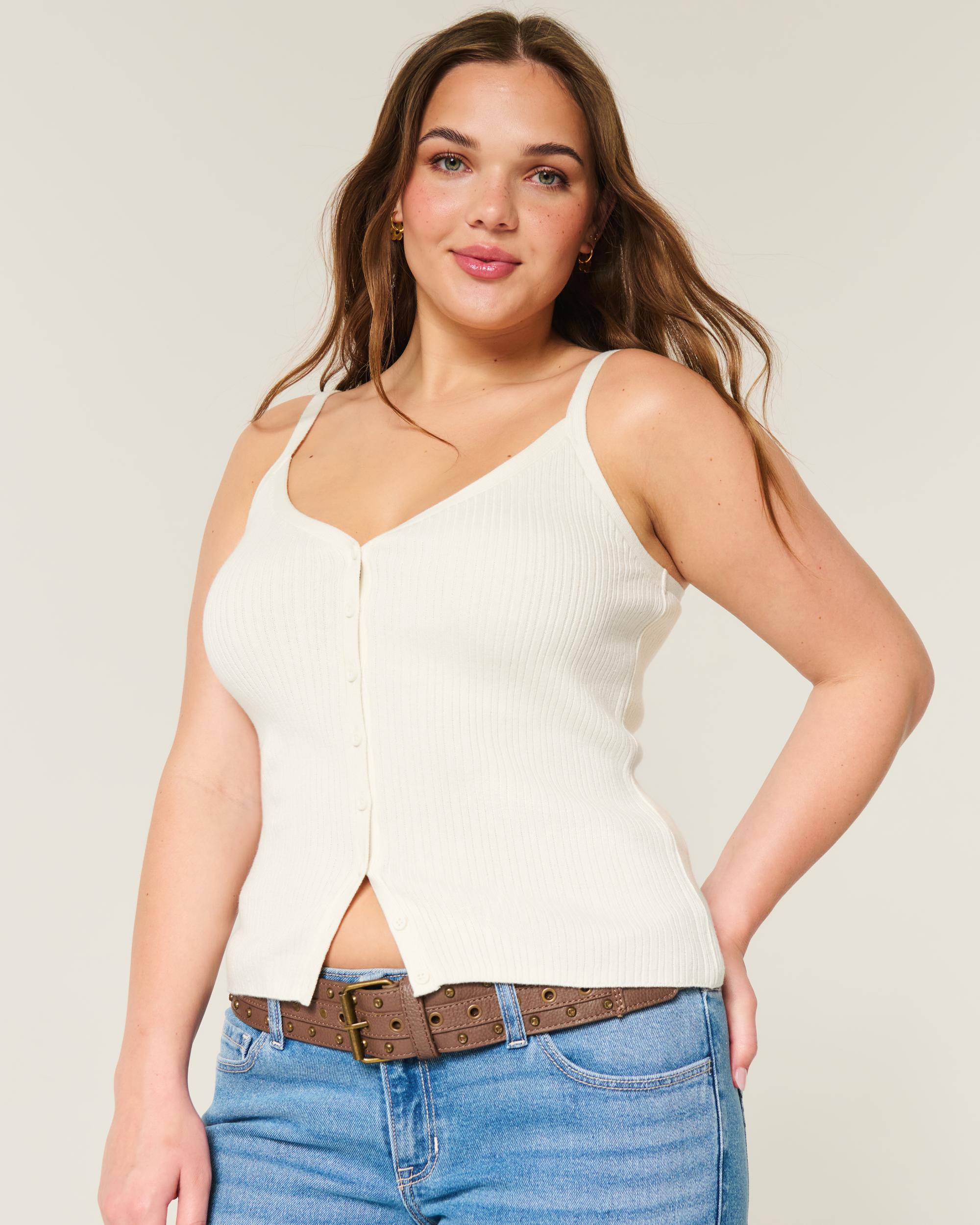 Button-Through Sweater Tank Product Image