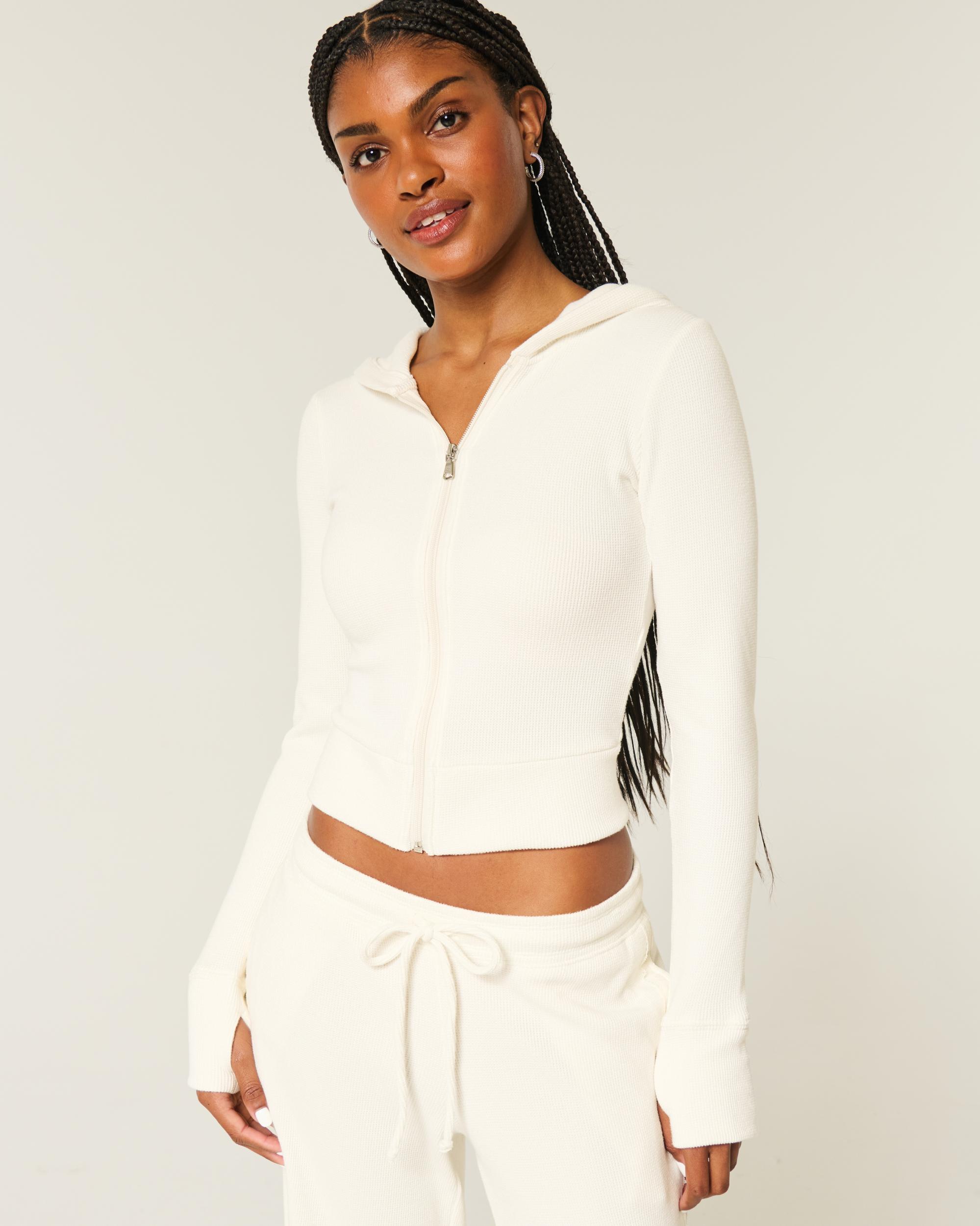 Gilly Hicks Waffle Zip-Up Hoodie Product Image