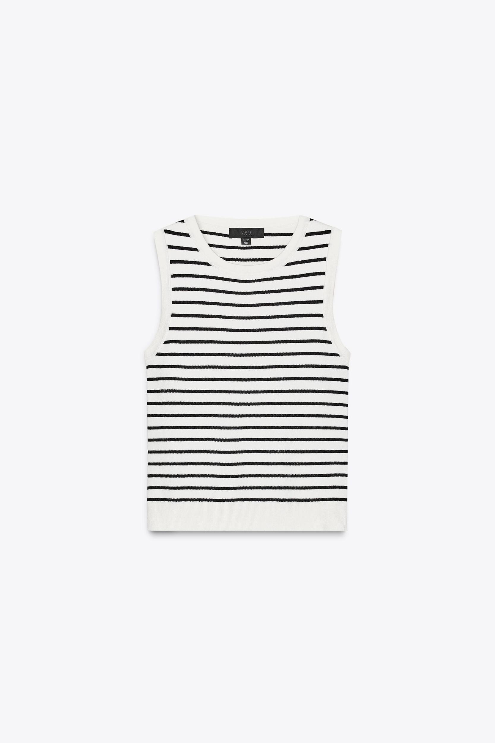 STRIPED KNIT TOP Product Image
