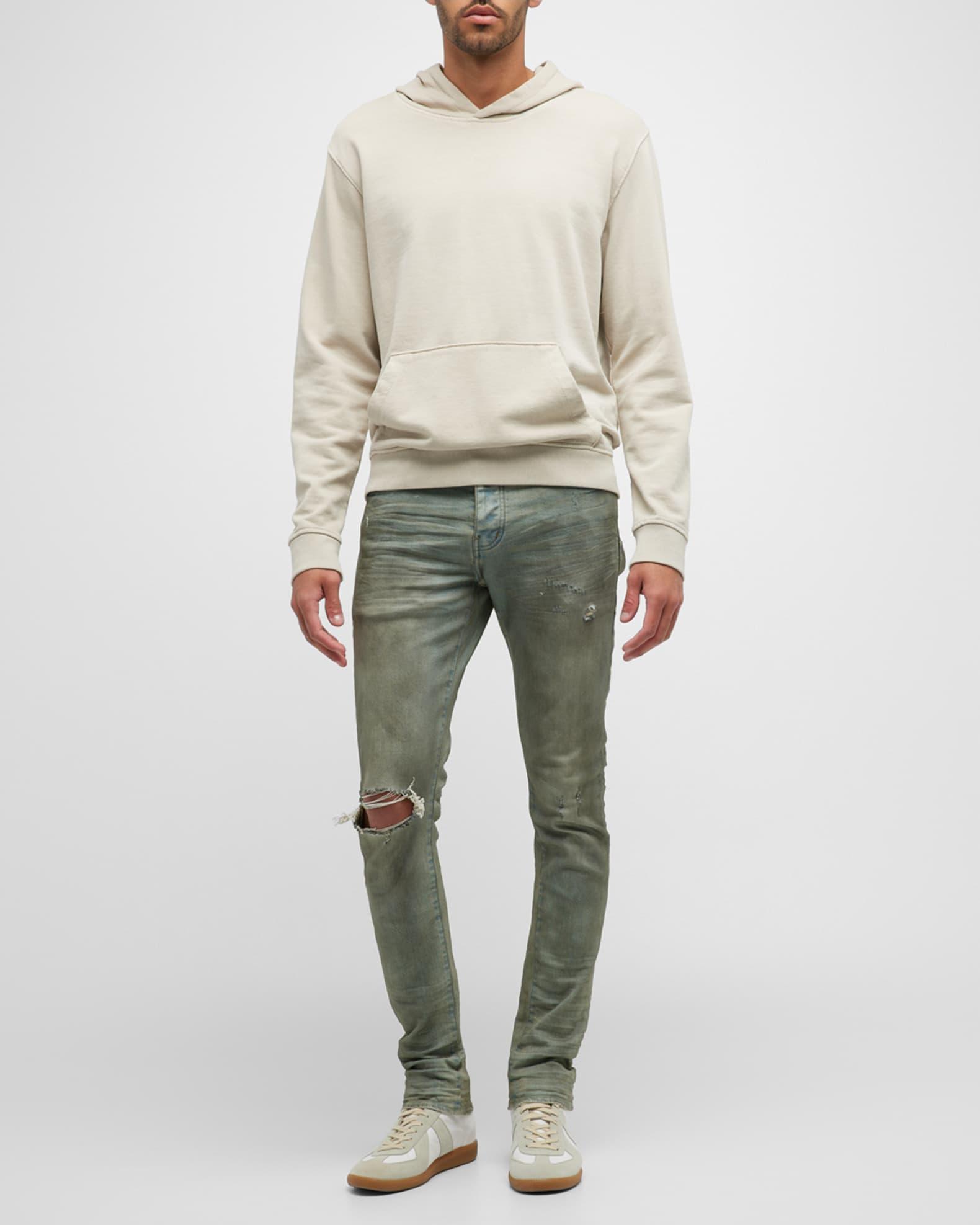 Mens Distressed Stretch-Skinny Jeans Product Image