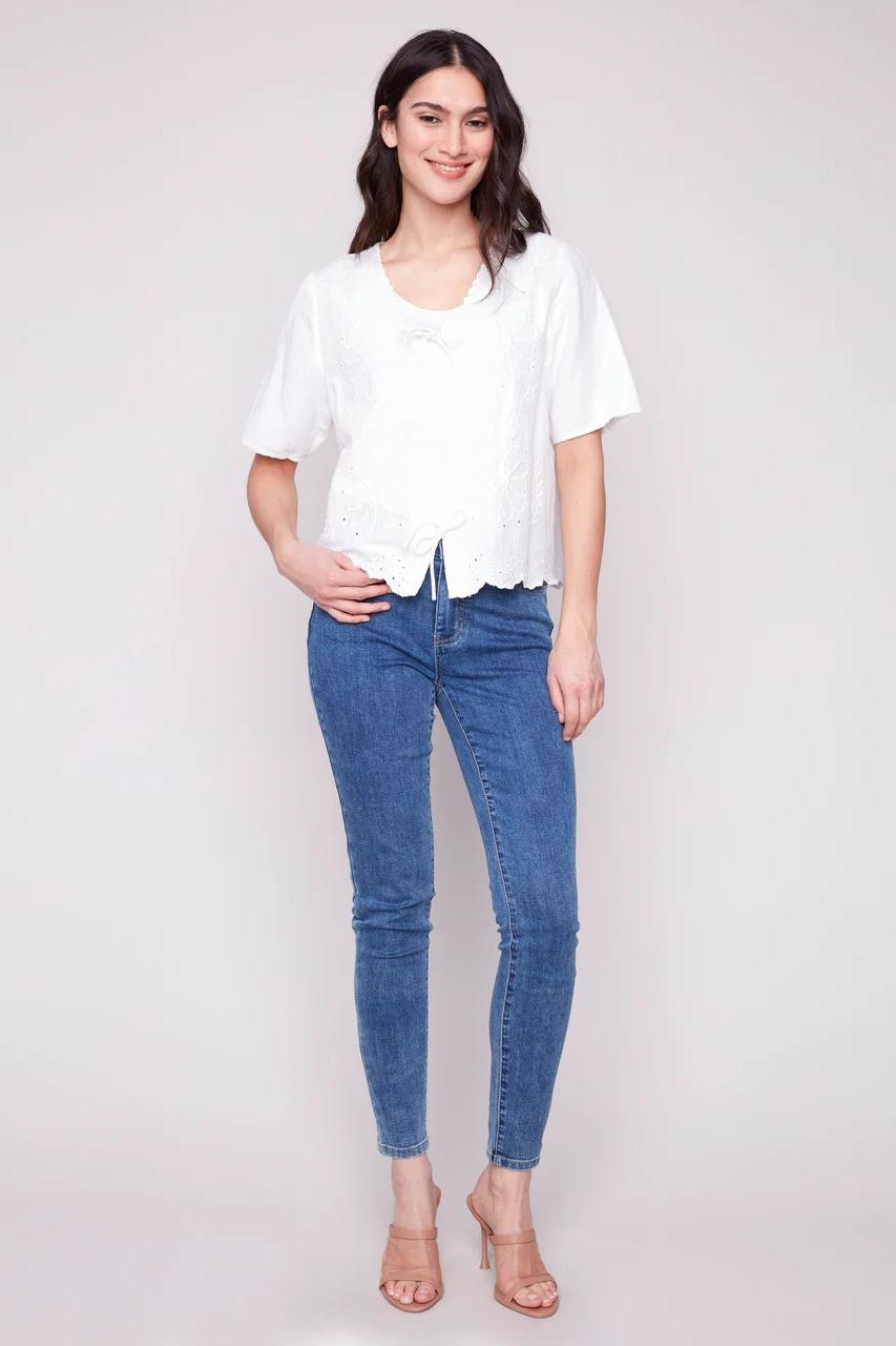 Eyelet Embroidery Blouse Product Image