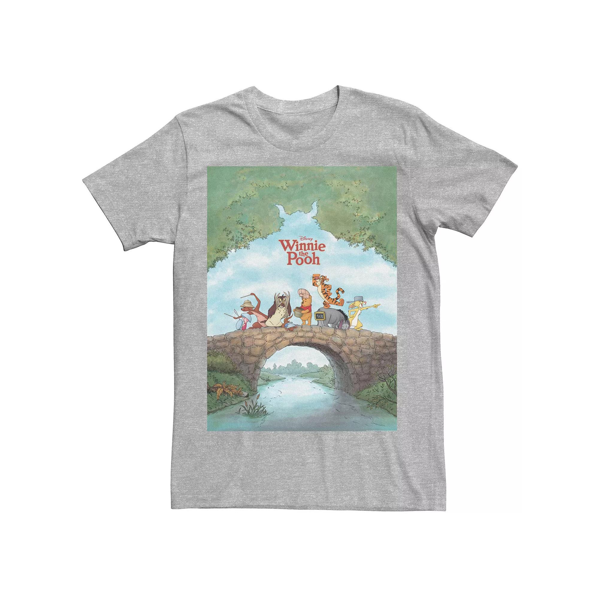 Disney's Winnie The Pooh Poster Men's Tee, Size: 3XL, Athletic Grey Product Image