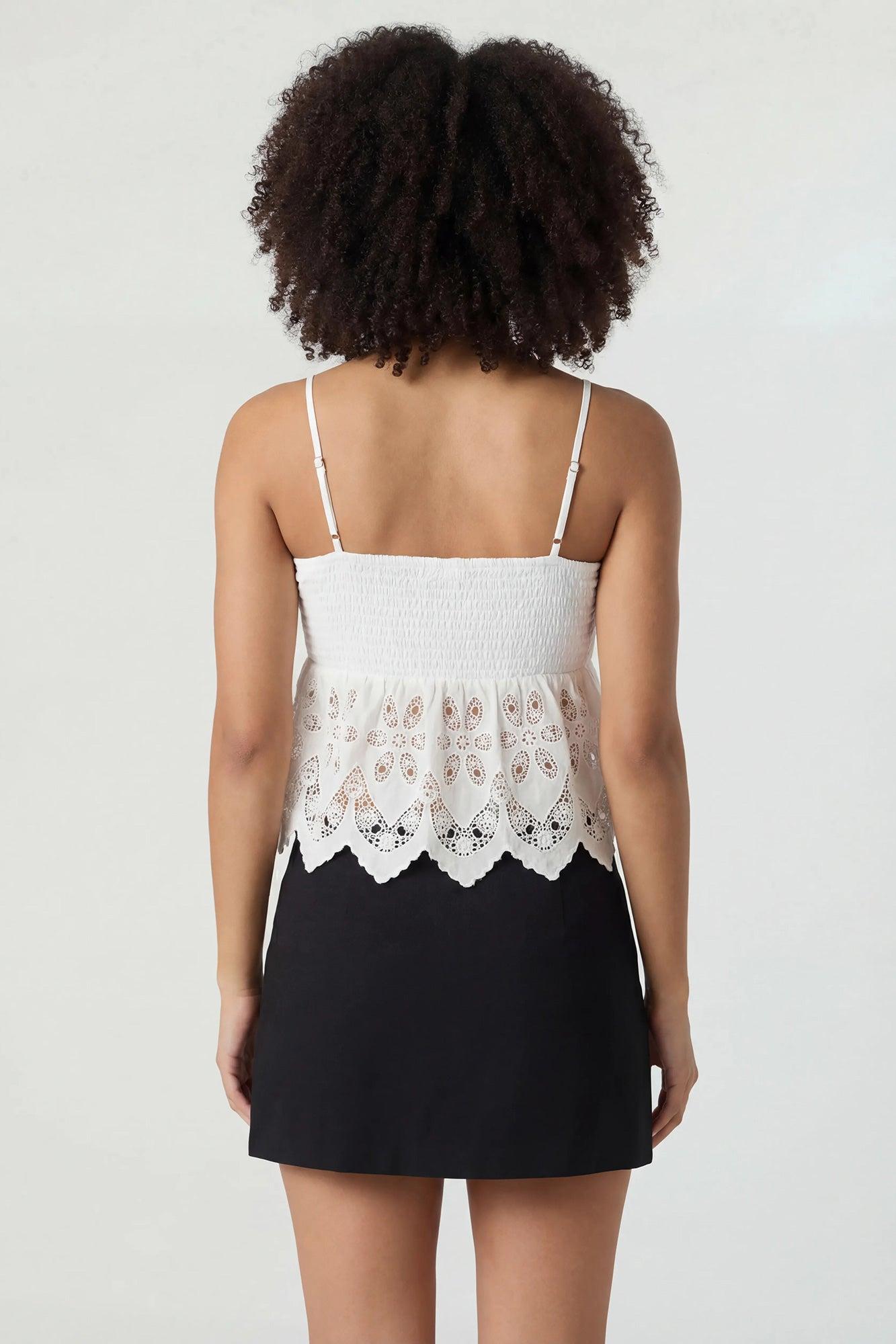 Eyelet Babydoll Tank Female Product Image