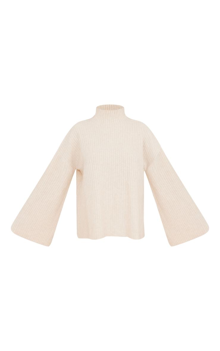 Oatmeal Luxe Rib Knit Oversized Sweater Product Image