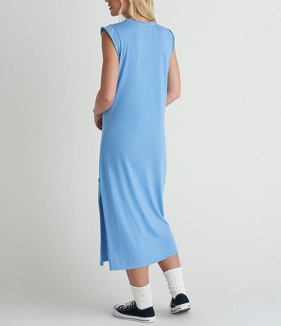 Hurley California Cap Sleeve Loose Knit Jersey Long Dress Product Image
