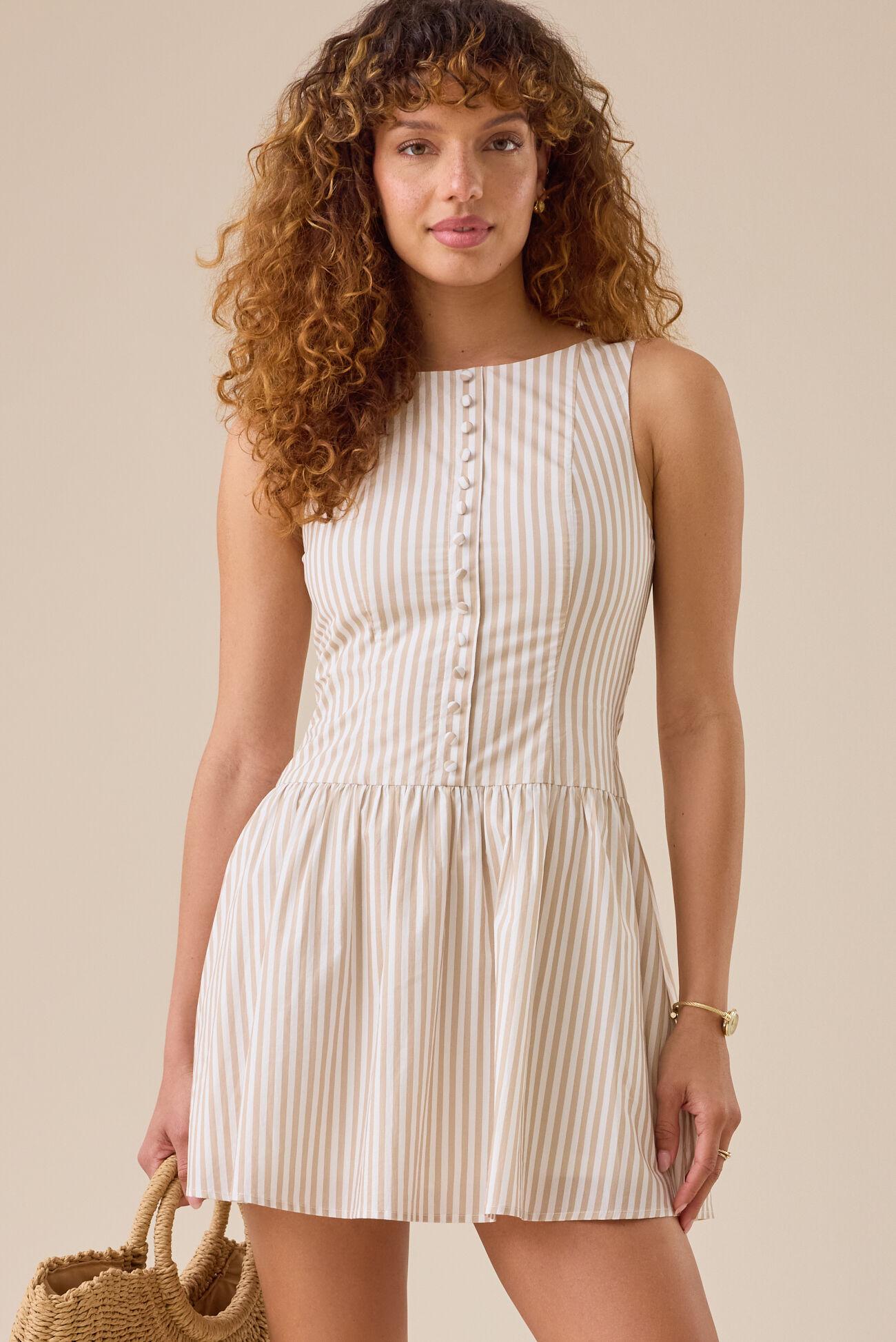 Bree Striped Mini Dress Product Image