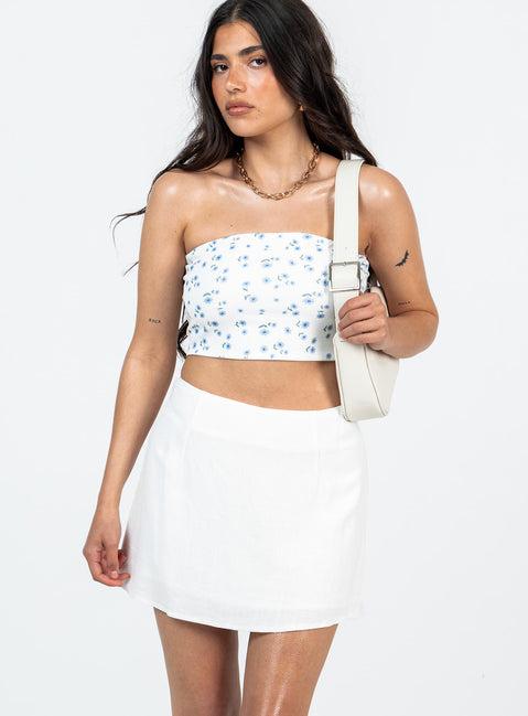 Selby Mini Skirt White Petite Product Image