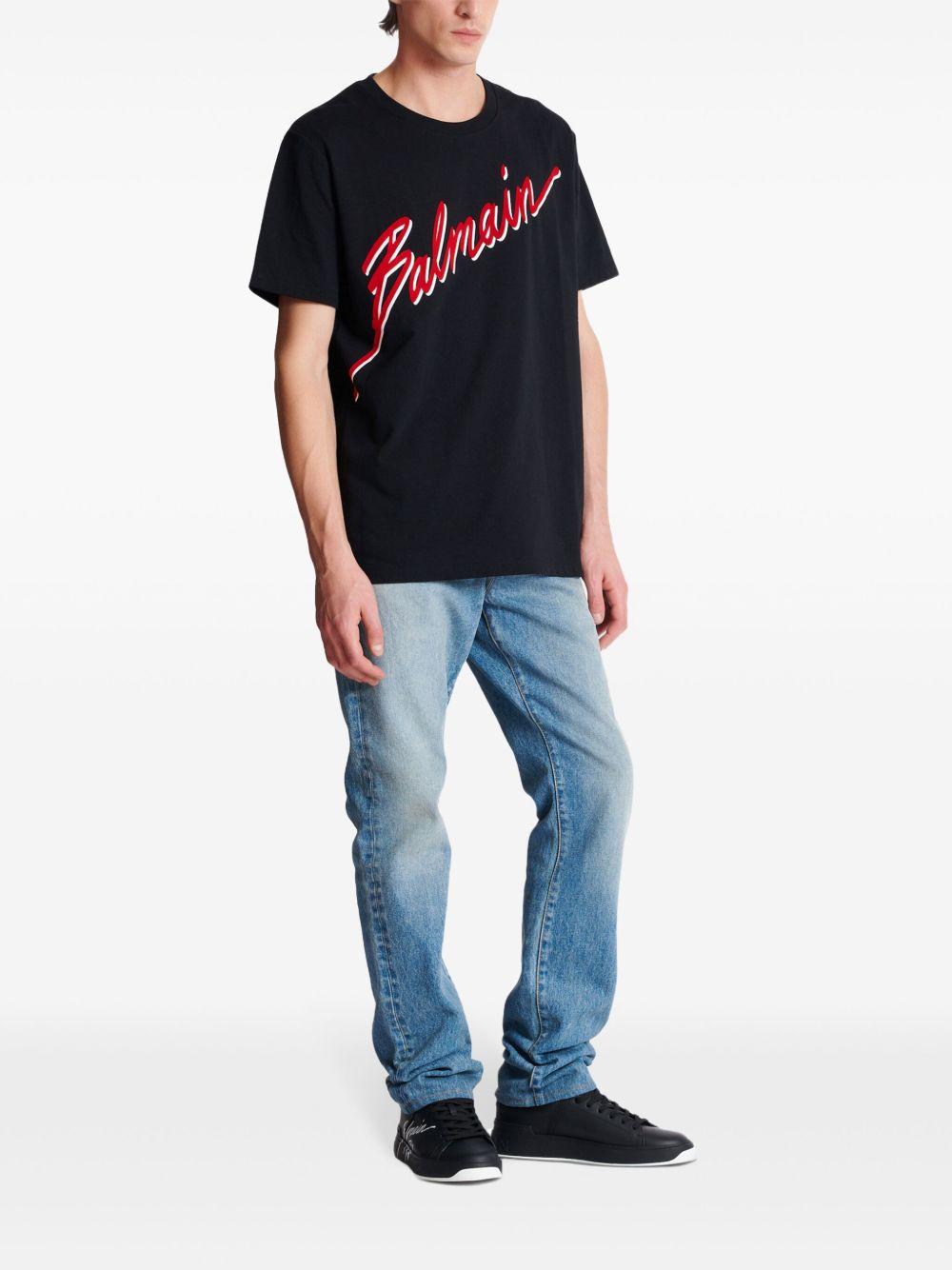 flocked-logo t-shirt Product Image