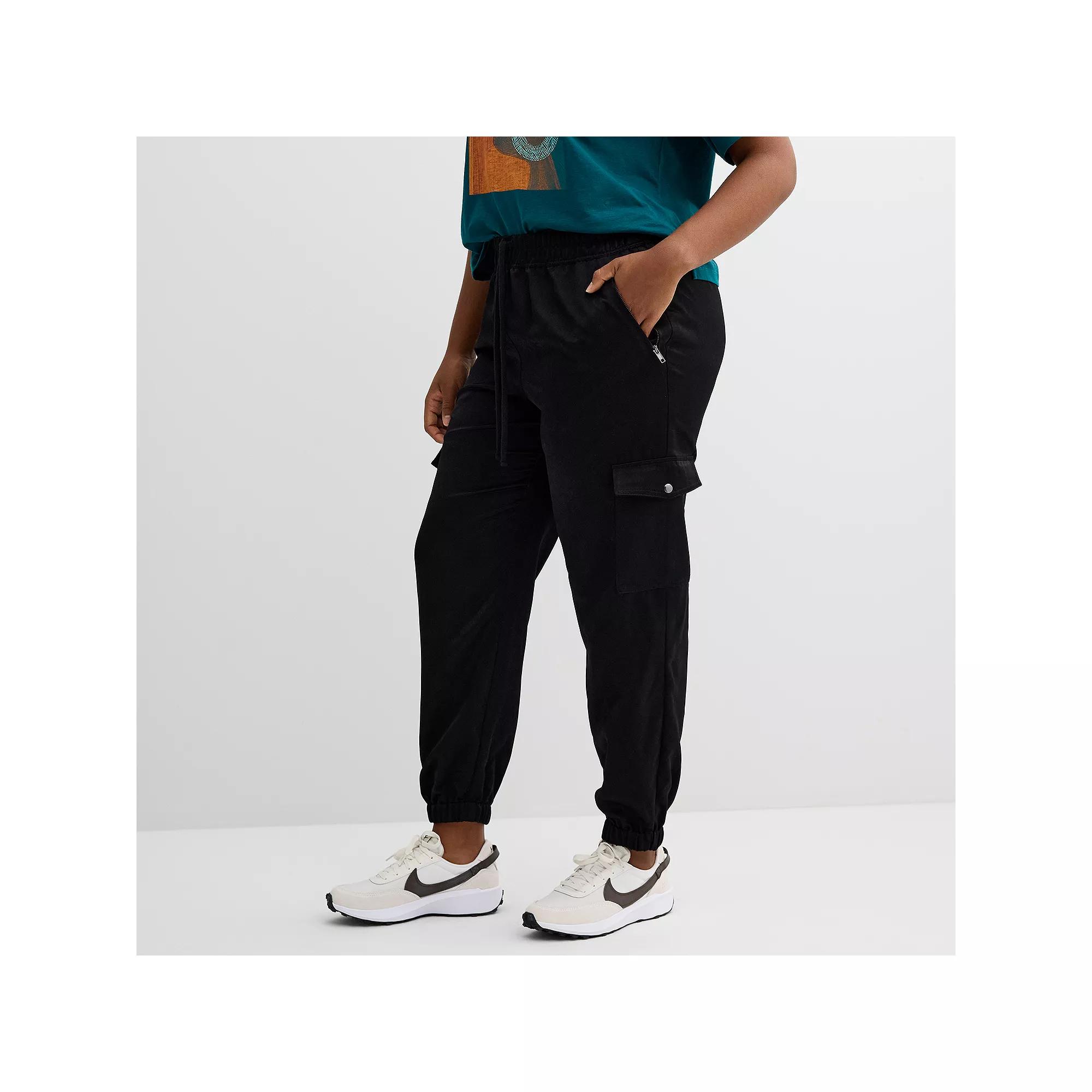 Womens Sonoma Community Brooklyn Dolly Silky Jogger With Cargo Pockets Product Image