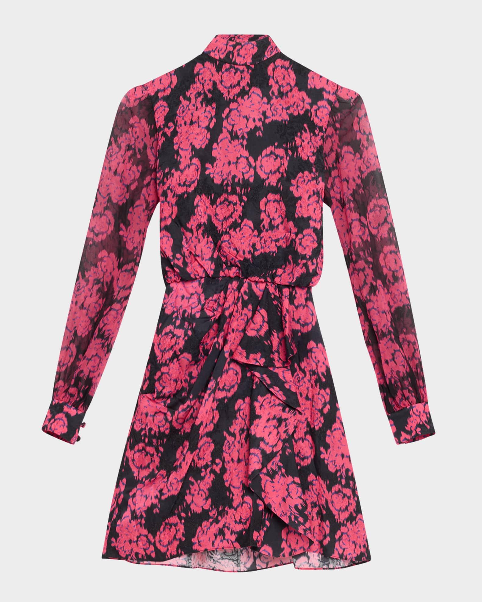 Isa Printed Draped Mini Dress Product Image